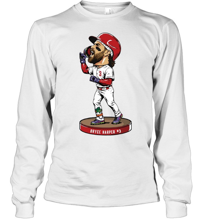 Bryce Harper Philadelphia Phillies Bobble Head Long Sleeve Tee