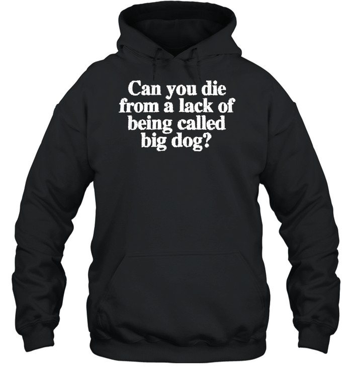Can You Die From A Lack Of Being Called Big Dog Hoodie