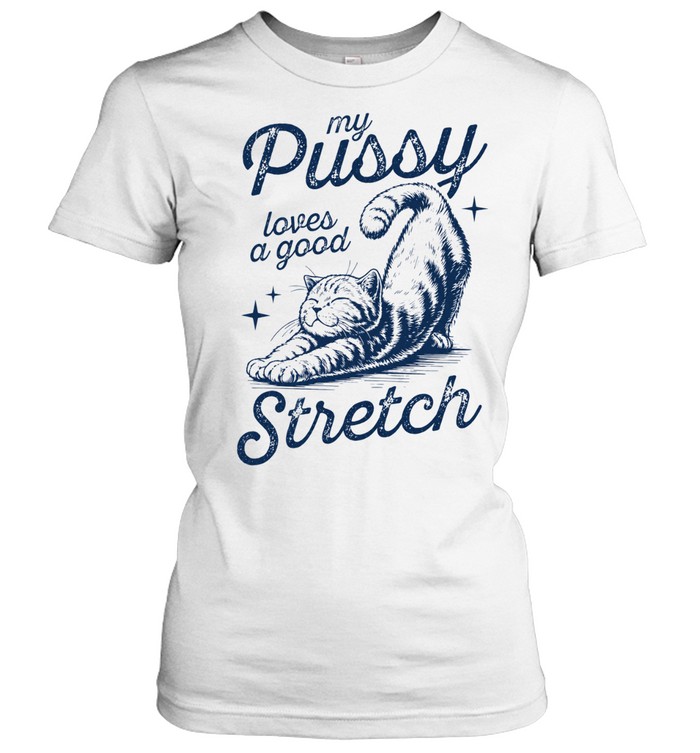 Cat Stretching Funny Graphic Comfort Colors Women T-Shirt