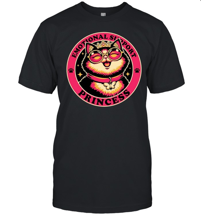 Cat wearing crown emotional support princess Unisex T-Shirt