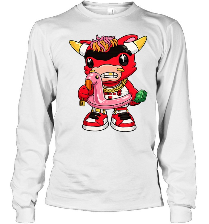 Chicago Bulls Benny mascot Long Sleeve Tee