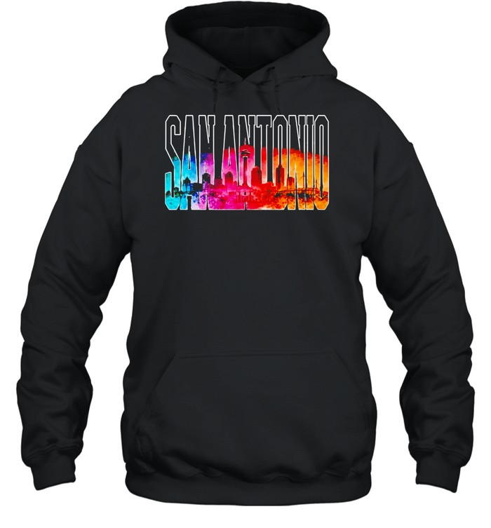 City Skyline Landmark Monument San Antonio Spurs Hoodie