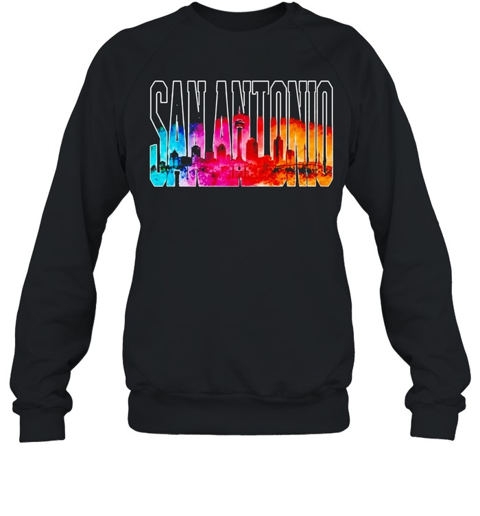 City Skyline Landmark Monument San Antonio Spurs Sweatshirt