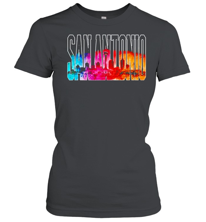 City Skyline Landmark Monument San Antonio Spurs Women T-Shirt