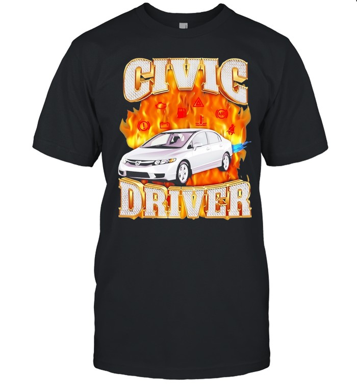 Civic Driver Honda Car JDM Automotive balzing graphic Unisex T-Shirt