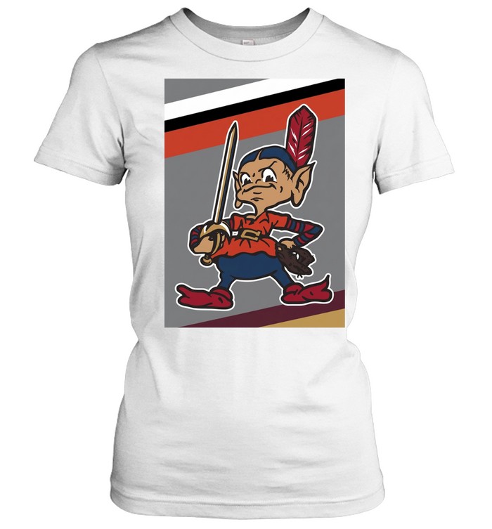 Cleveland Guardians sword warrior mascot vintage cartoon art Women T-Shirt
