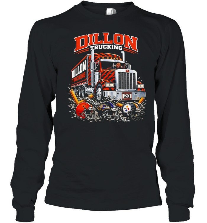 Corey Dillon Cincinnati Bengals Dillon Trucking Long Sleeve Tee