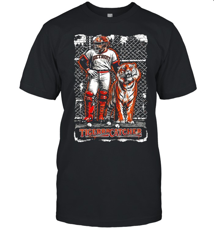 Detroit Tigers Catcher with Tiger Baseball Unisex T-Shirt