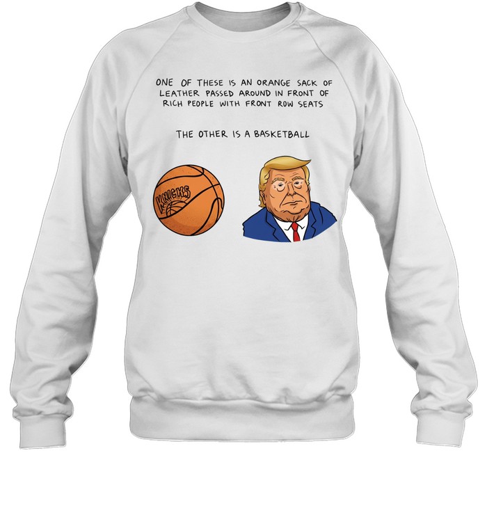 Donald Trump Funny Political Satire New York Knicks Basketball Caricature Sweatshirt