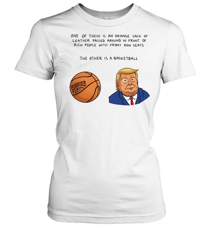 Donald Trump Funny Political Satire New York Knicks Basketball Caricature Women T-Shirt