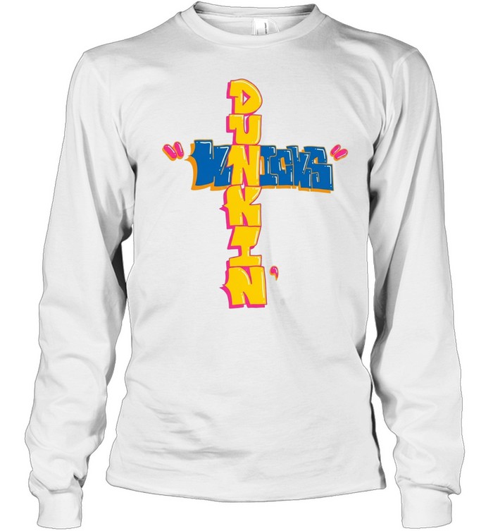 Dunkin’ Knicks New York Subway Donut text Long Sleeve Tee