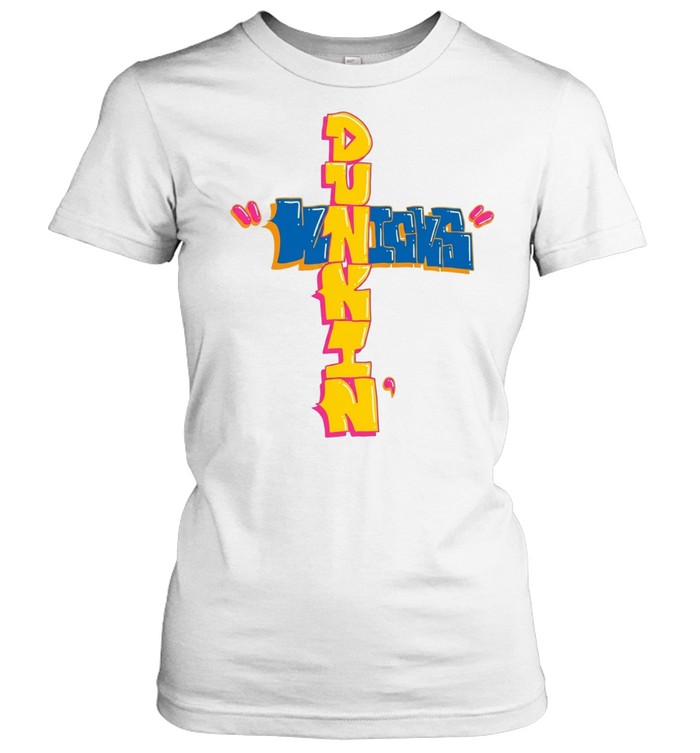 Dunkin’ Knicks New York Subway Donut text Women T-Shirt