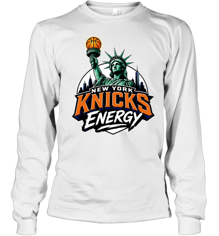 Energy Statue of Liberty Basketball Skyline Finals 2026 Long Sleeve Tee