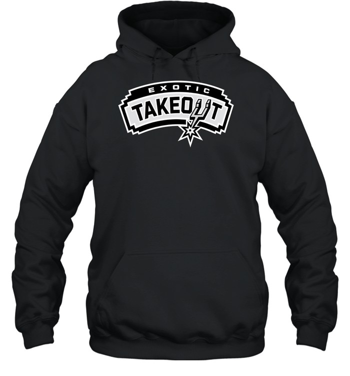 Exotic Takeout San Antonio Spurs Logo Parody Graphic Retro Font Finals 2026 Hoodie