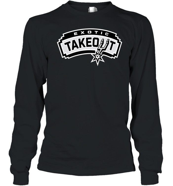Exotic Takeout San Antonio Spurs Logo Parody Graphic Retro Font Finals 2026 Long Sleeve Tee