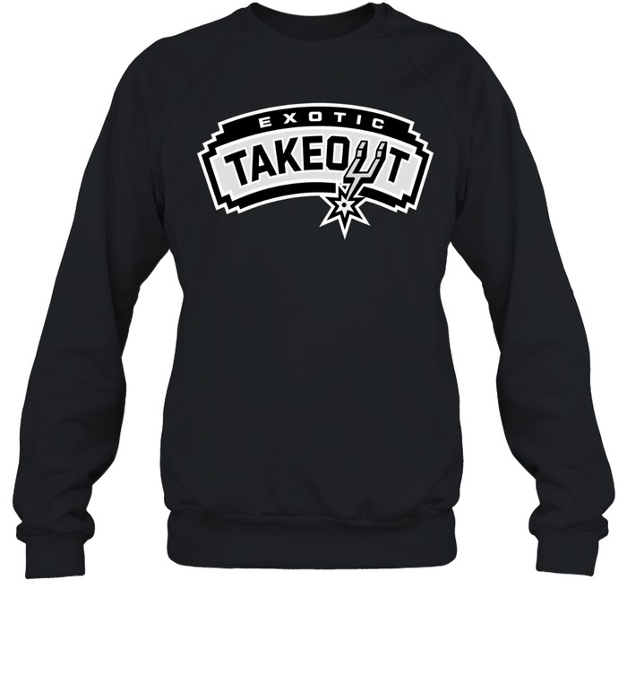 Exotic Takeout San Antonio Spurs Logo Parody Graphic Retro Font Finals 2026 Sweatshirt