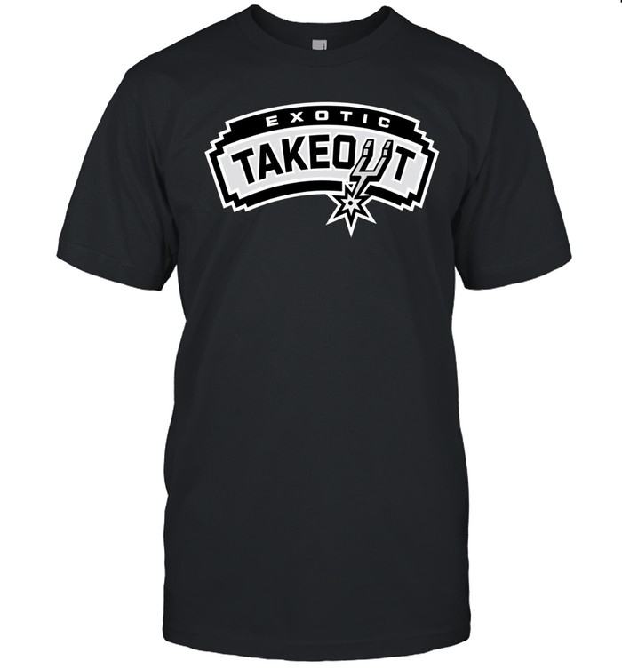 Exotic Takeout San Antonio Spurs Logo Parody Graphic Retro Font Finals 2026 Unisex T-Shirt