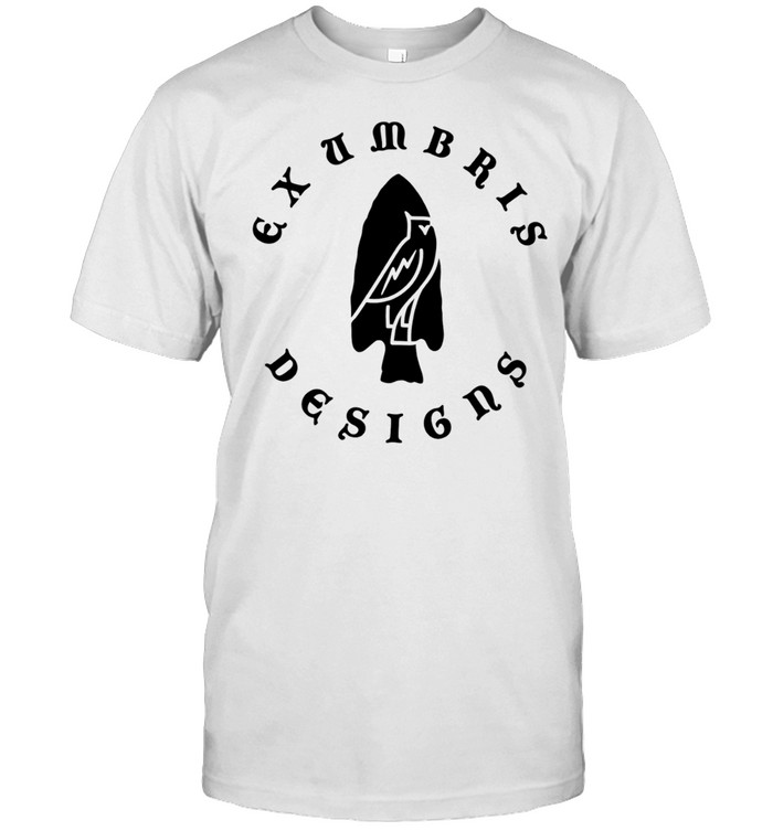 Exumbris Designs Owl Arrowhead Silhouette Logo Symbol Modern Abstract Icon Unisex T-Shirt