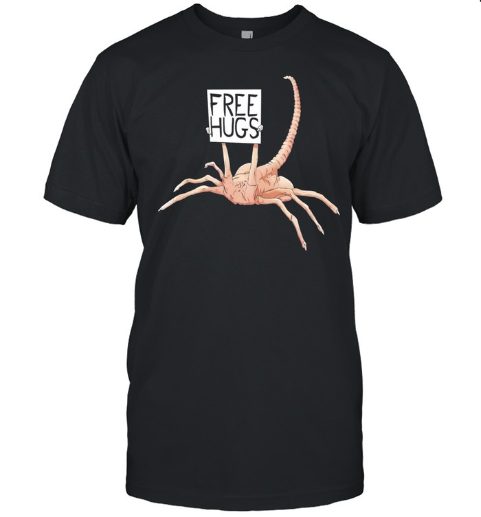 Facehugger holding Free Hugs sign Unisex T-Shirt