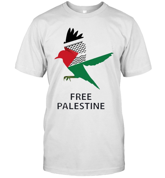 Free Palestine Bird Flag Freedom Peace Activism Unisex T-Shirt