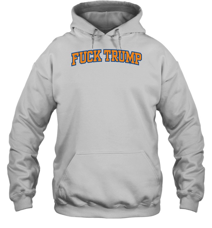 Fuck Trump Anti Donald Trump Blue Orange TypographyFinals 2026 Hoodie