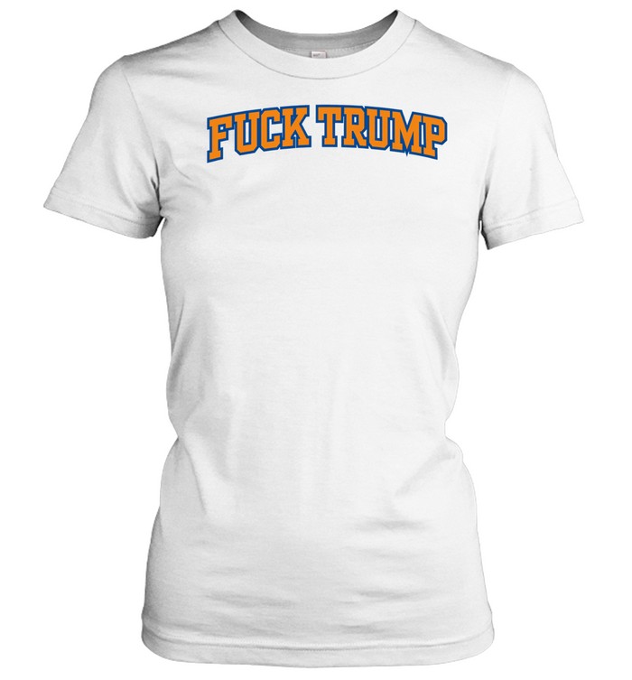 Fuck Trump Anti Donald Trump Blue Orange TypographyFinals 2026 Women T-Shirt