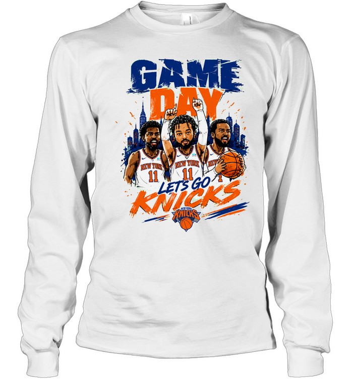 Game Day Lets Go Knicks New York Basketball Skyline Finals 2026 Long Sleeve Tee