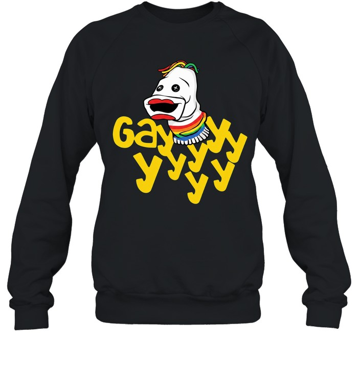Gayyyyyy Sock Puppet Pride Rainbow LGBTQ Sweatshirt