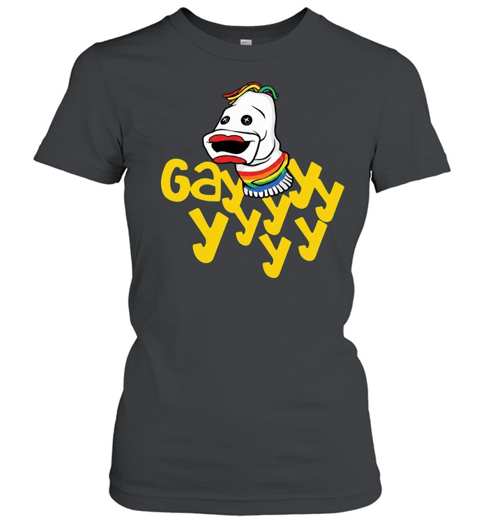 Gayyyyyy Sock Puppet Pride Rainbow LGBTQ Women T-Shirt