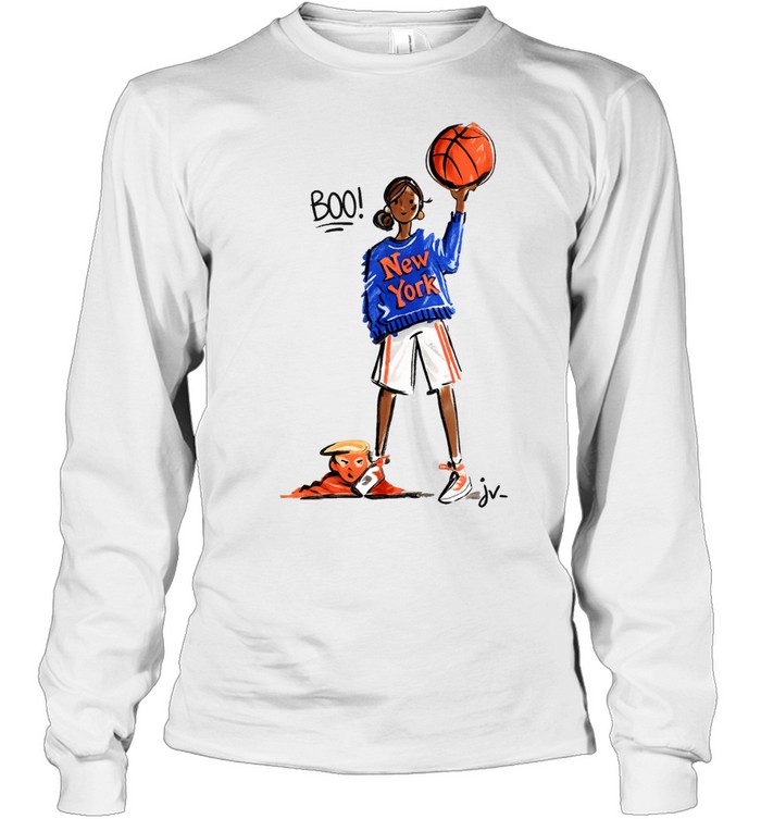 Girl Boo Donald Trump Fashion Illustration Long Sleeve Tee