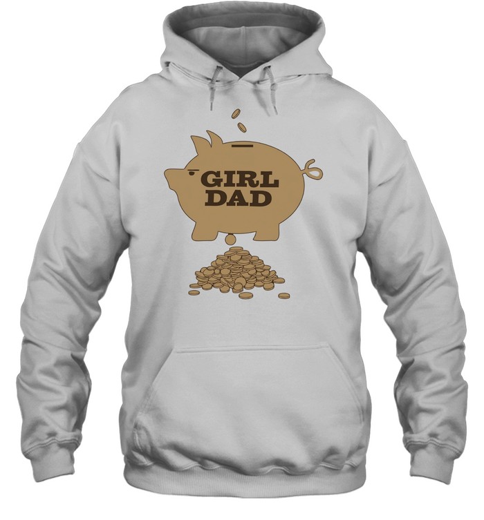 Girl dad piggy bank graphic Hoodie
