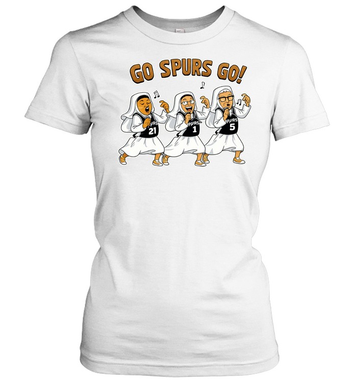 Go Spurs Go Singing Nuns San Antonio Spurs Cartoon Graphic Finals 2026 Women T-Shirt
