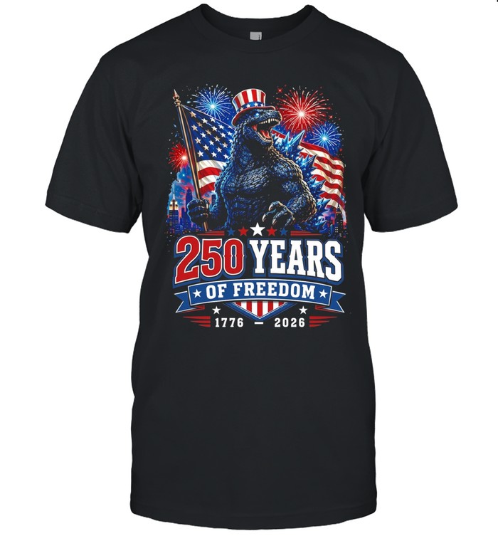Godzilla 250 years of freedom 1776 2026 Unisex T-Shirt