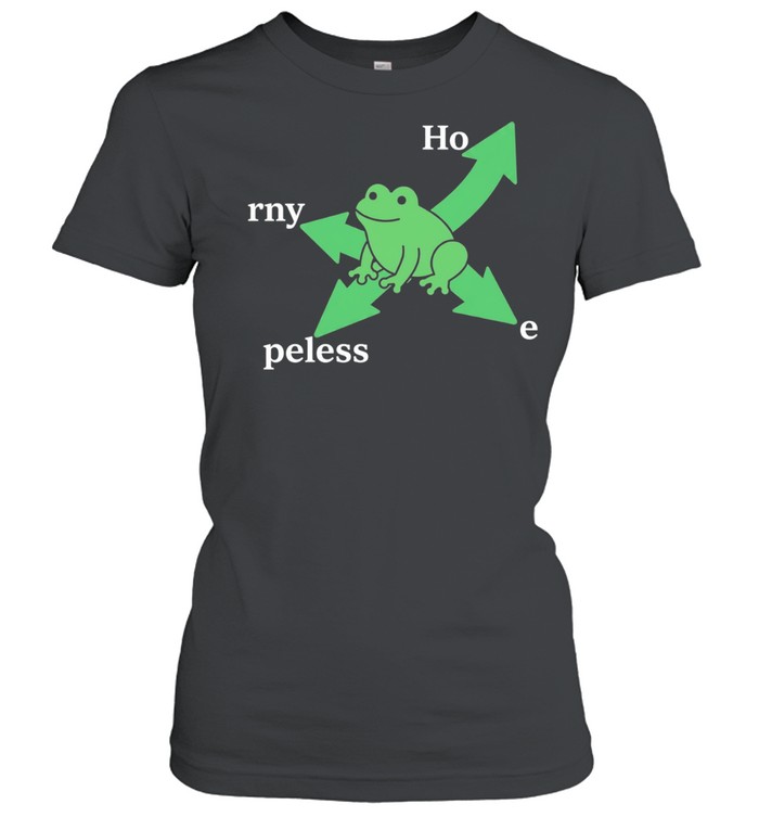 Hopeless Horny Frog humor pun Women T-Shirt