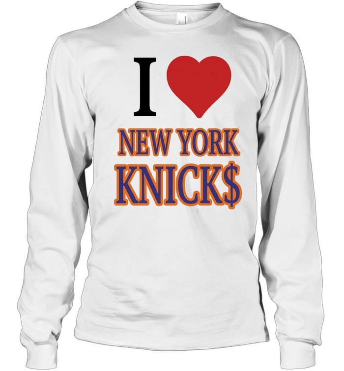 I Love New York Knicks Vintage Basketball Fan Long Sleeve Tee