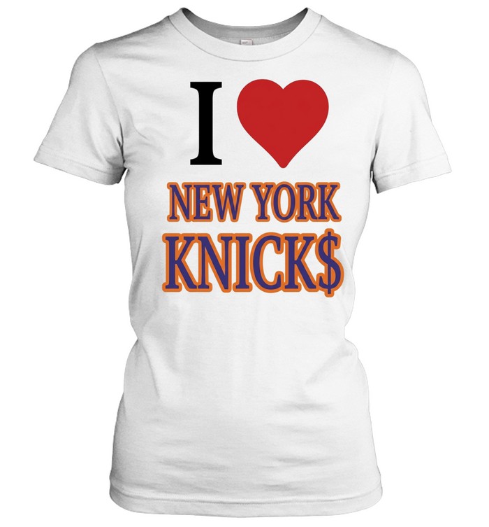 I Love New York Knicks Vintage Basketball Fan Women T-Shirt