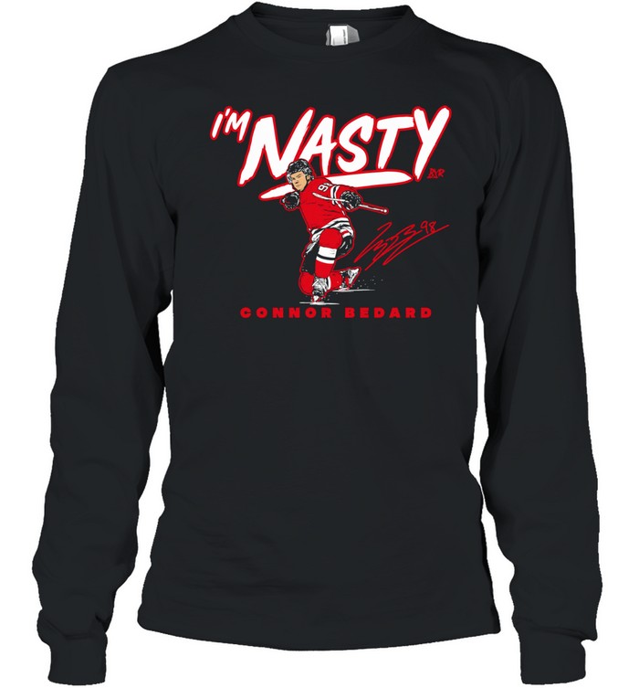 I’m Nasty Connor Bedard Signature Long Sleeve Tee