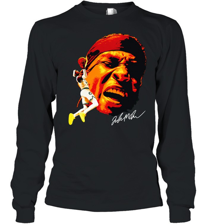 Jaden Mcdaniels Big Head Minnesota Timberwolves Basketball Signature Long Sleeve Tee