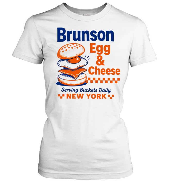 Jalen Brunson Egg And Cheese Serving Buckets Daily Vintage Basketball Women T-Shirt