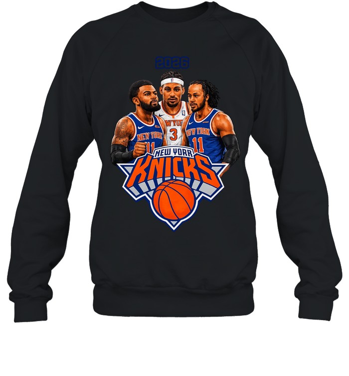 Jalen Brunson Josh Hart Karl Anthony Towns New York Knicks Big Three Finals 2026 Sweatshirt