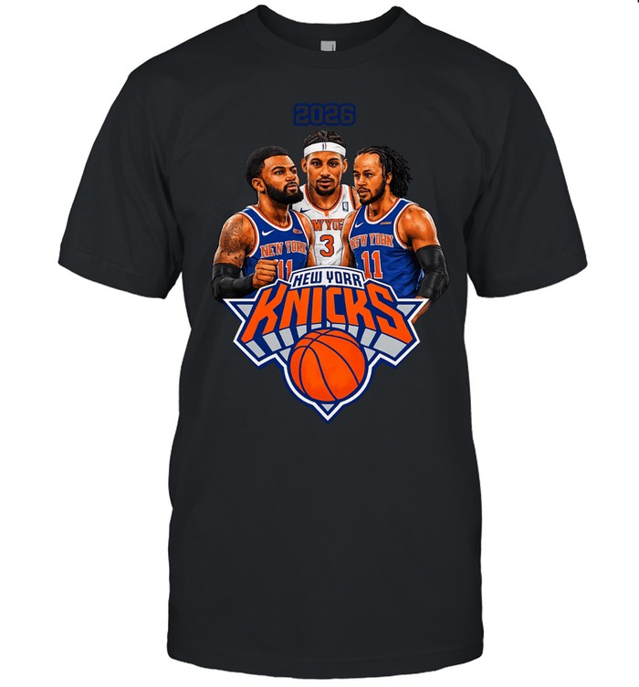 Jalen Brunson Josh Hart Karl Anthony Towns New York Knicks Big Three Finals 2026 Unisex T-Shirt