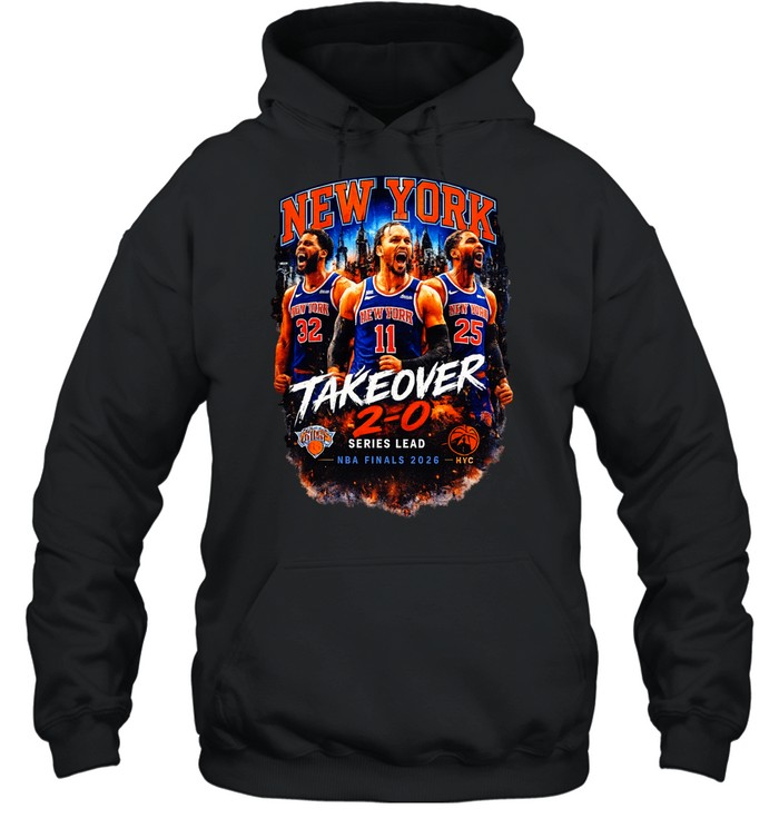 Jalen Brunson Karl Anthony Towns Mikal Bridges New York Knicks Takeover 2 0 Series Lead Finals 2026 Hoodie