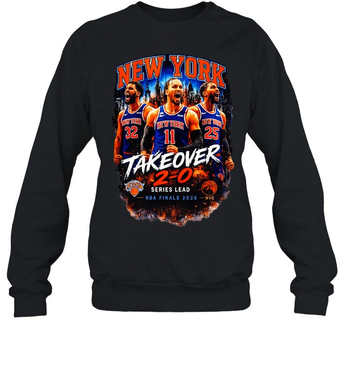 Jalen Brunson Karl Anthony Towns Mikal Bridges New York Knicks Takeover 2 0 Series Lead Finals 2026 Sweatshirt