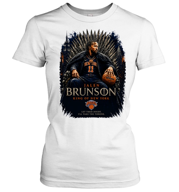 Jalen Brunson King Of New York Iron Throne Game Of Thrones Style New York Knicks Finals 2026 Women T-Shirt