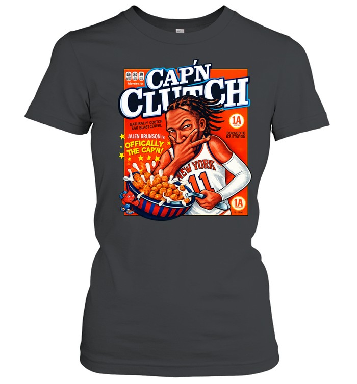 Jalen Brunson New York Knicks Cap’n Clutch Women T-Shirt