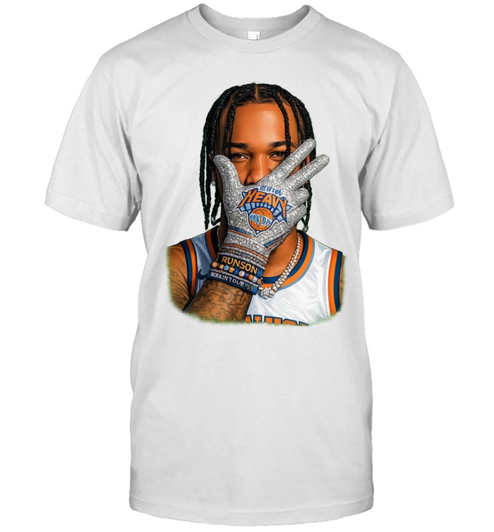 Jalen Brunson New York Knicks New York Heavy Highlark Three Point Celebration Finals 2026 Two Sided Unisex T-Shirt
