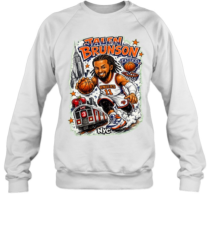 Jalen Brunson NYC Subway Caricature Finals 2026 Sweatshirt