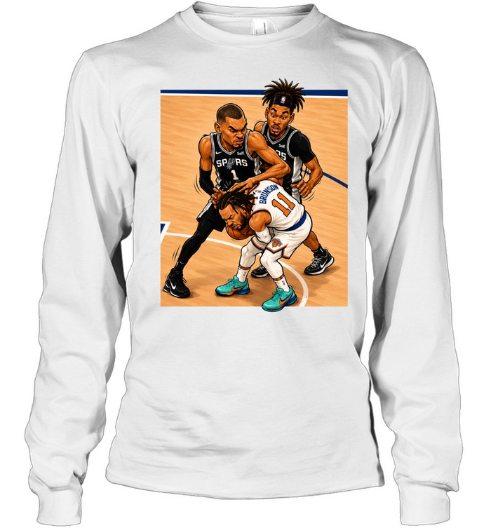 Jalen Brunson vs San Antonio Spurs Long Sleeve Tee