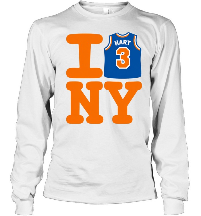 Josh Hart New York Knicks I Love NY Jersey Finals 2026 Long Sleeve Tee