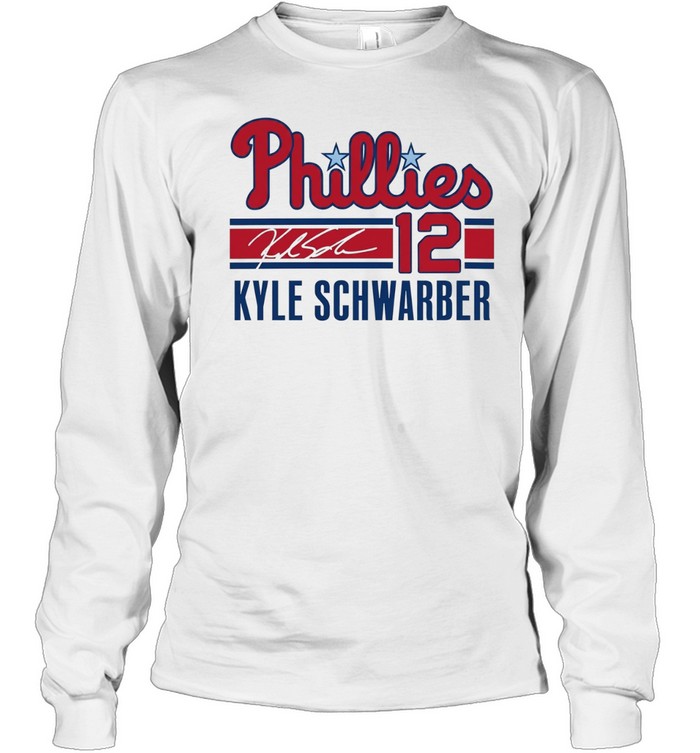 Kyle Schwarber Philadelphia Phillies 12 Signature Phillies Long Sleeve Tee